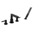 CCY FINORIS 4-HOLE ROMAN TUB SET TRIM WITH 1.75 GPM HANDSHOWER IN MATTE BLACK 