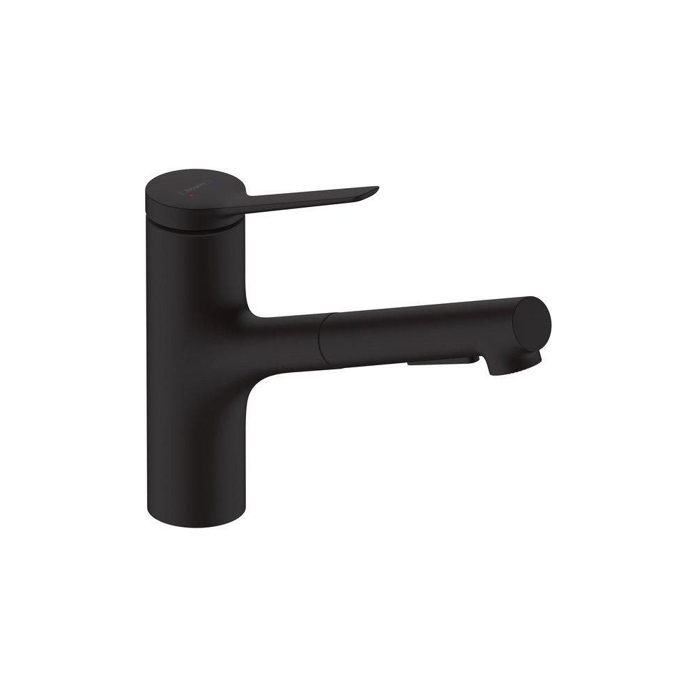 Hansgrohe Matte Black Single Handle Pull Down Kitchen Faucet 