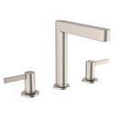 Two Handle Widespread Bathroom Sink Faucet in Brushed Nickel