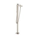 Single Handle Lever Floor Mount Filler in Brushed Nickel