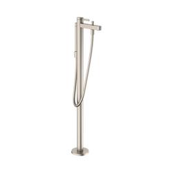 Single Handle Lever Floor Mount Filler in Brushed Nickel