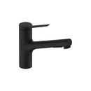 Hansgrohe Matte Black Single Handle Pull Out Kitchen Faucet 