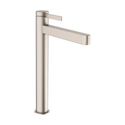 Single Handle Monoblock Bathroom Sink Faucet in Brushed Nickel