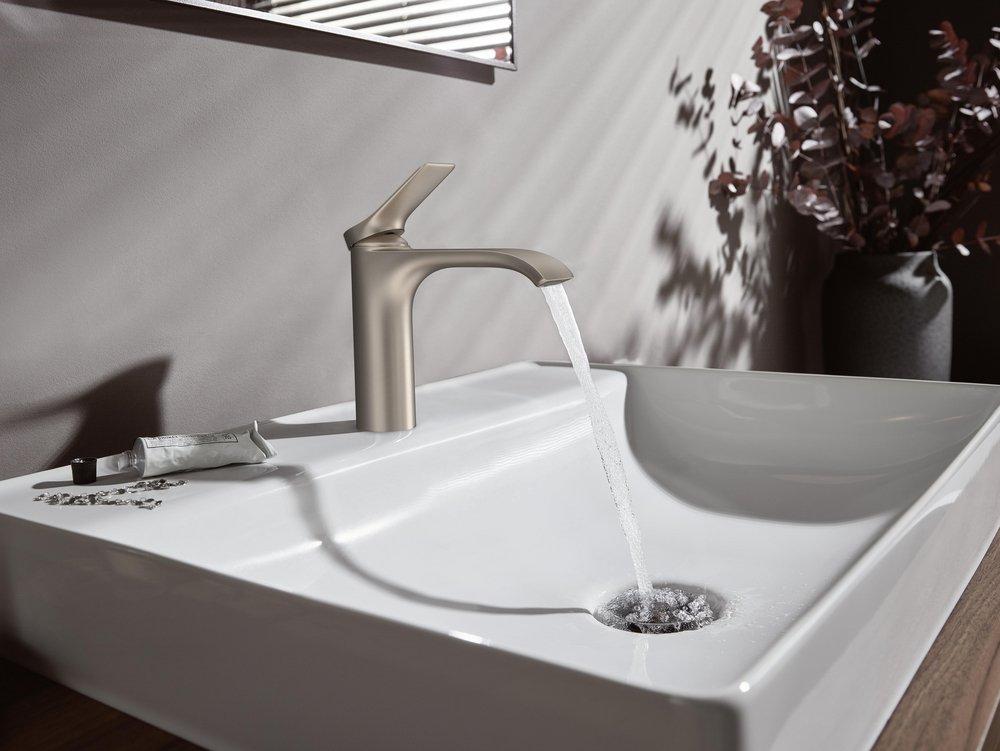 Hansgrohe Brushed Nickel Single Handle Bathroom Sink Faucet 