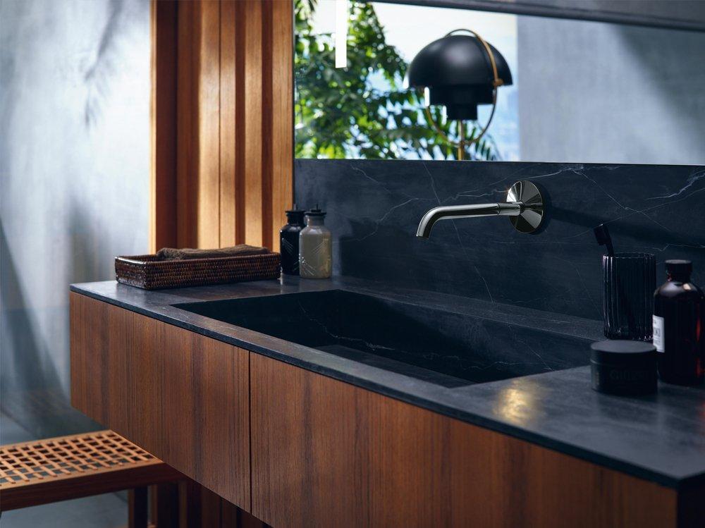 AXOR Chrome Single Handle Wall Mount Bathroom Sink Faucet 