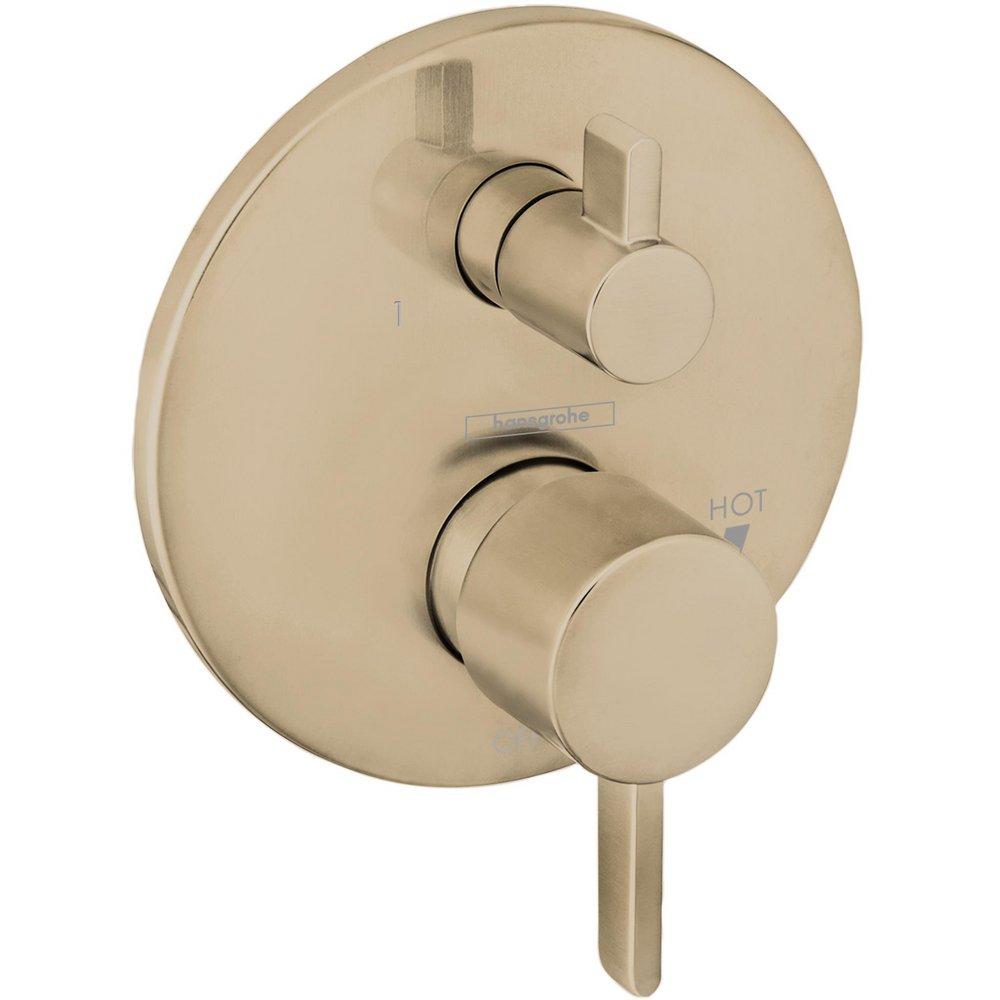 Two Handle Pressure Balancing Valve Trim in Brushed Bronze 