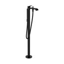 Single Handle Lever Floor Mount Filler in Matte Black (Trim Only)