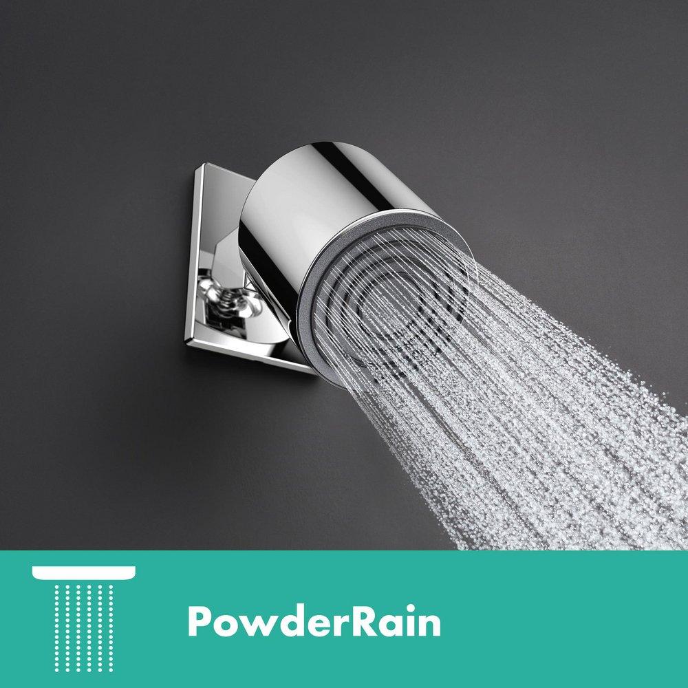 Hansgrohe Brushed Nickel Single Function PowderRain Showerhead 