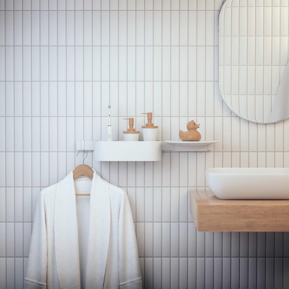 Hansgrohe Matte White 19-11/16 in. Shower Rail 