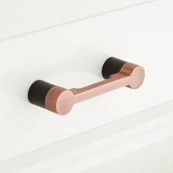 5 in. Center-to-Center Cabinet Pull in Antique Copper/Black