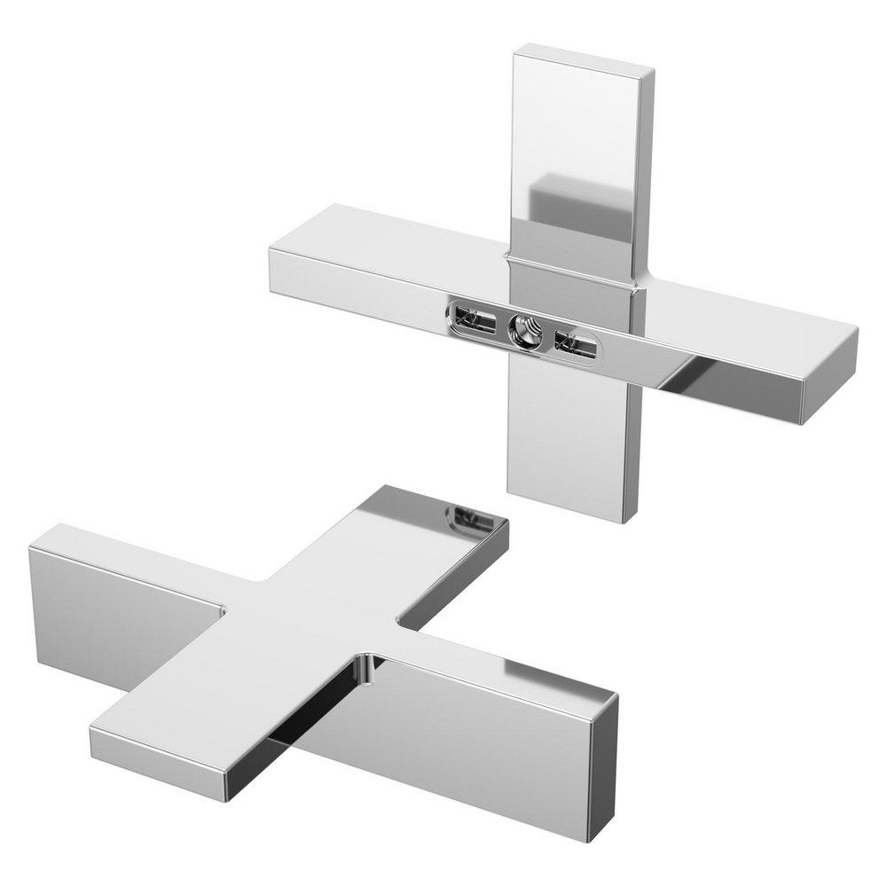 VERVE CROSS HDL KIT FOR W/SPRD RT & TSTC SHOWER IN POLISHED CHROME 