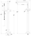 Pfister Brushed Gold Less Handles Floor Mount Filler (Trim Only) 