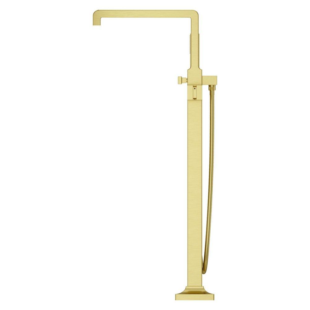 Pfister Brushed Gold Less Handles Floor Mount Filler (Trim Only) 