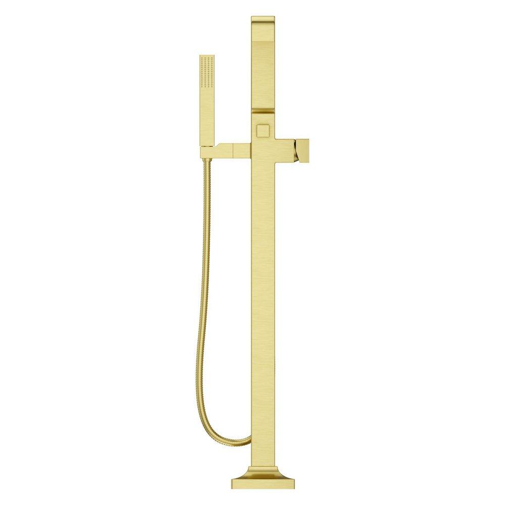 Pfister Brushed Gold Less Handles Floor Mount Filler (Trim Only) 