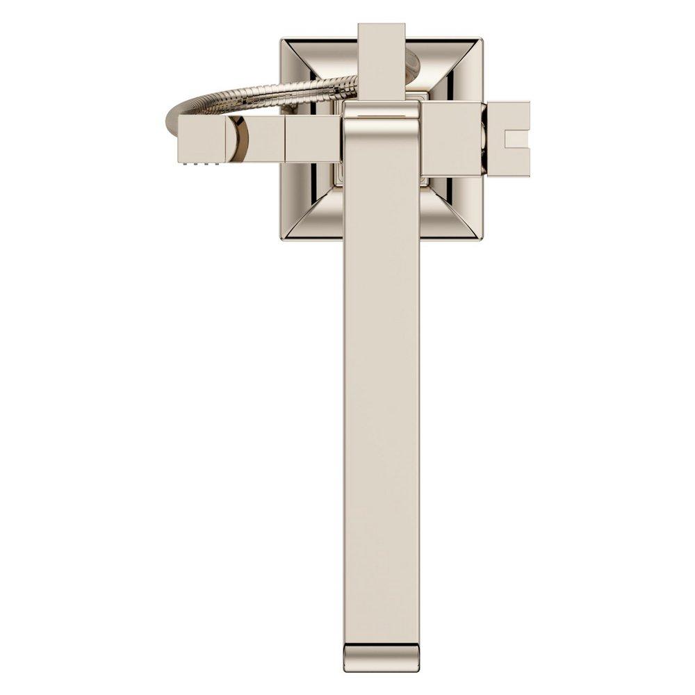 Pfister Polished Nickel Less Handles Floor Mount Filler (Trim Only) 