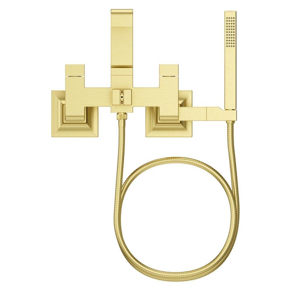 VERVE WALL-MOUNT TUB FILLER WITHOUT HANDLESIN BRUSHED GOLD 