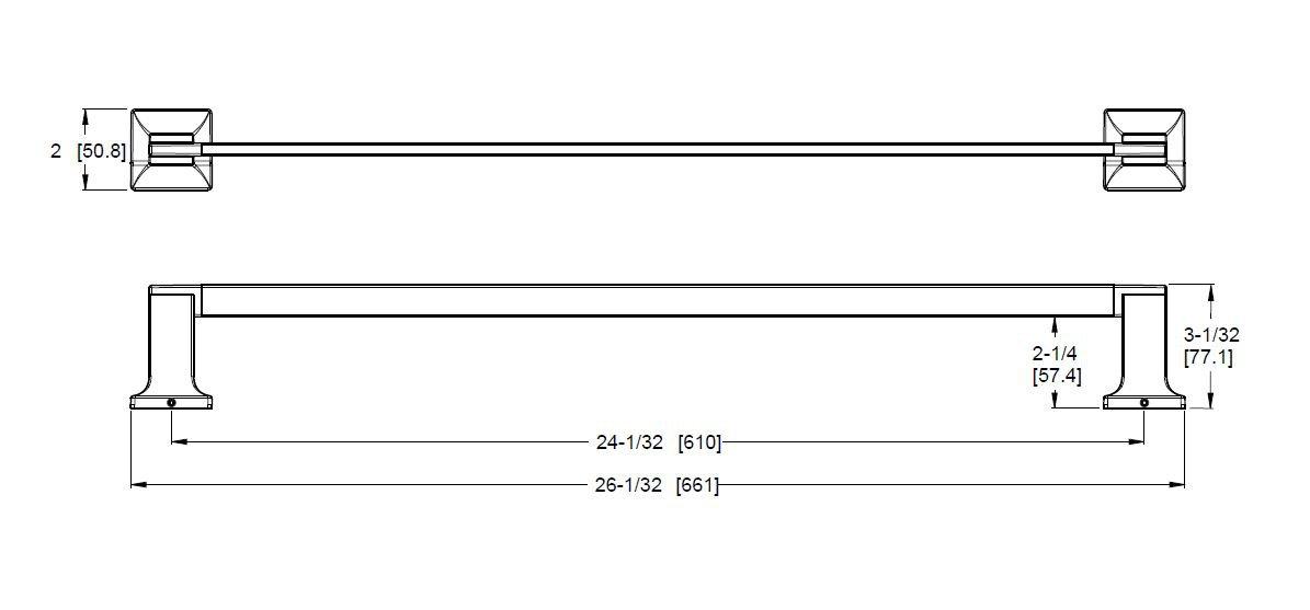 VERVE 24 IN. TOWEL BAR IN POLISHED NICKEL 