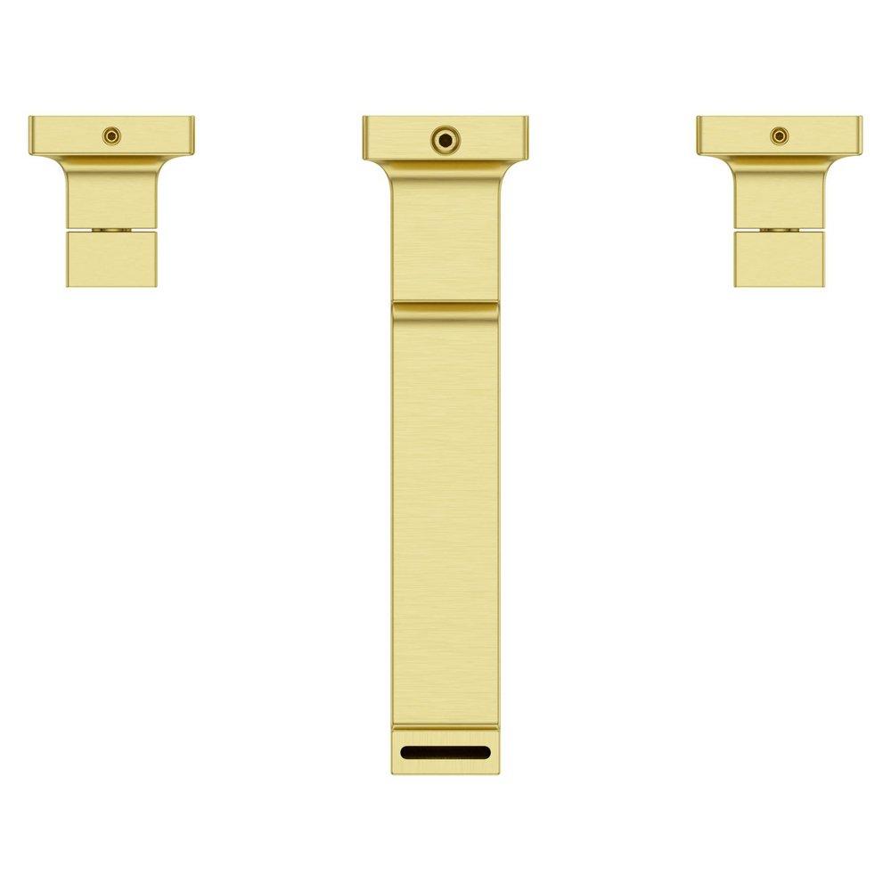 Two Handle Widespread Bathroom Sink Faucet in Brushed Gold (Handles Sold Separately) 