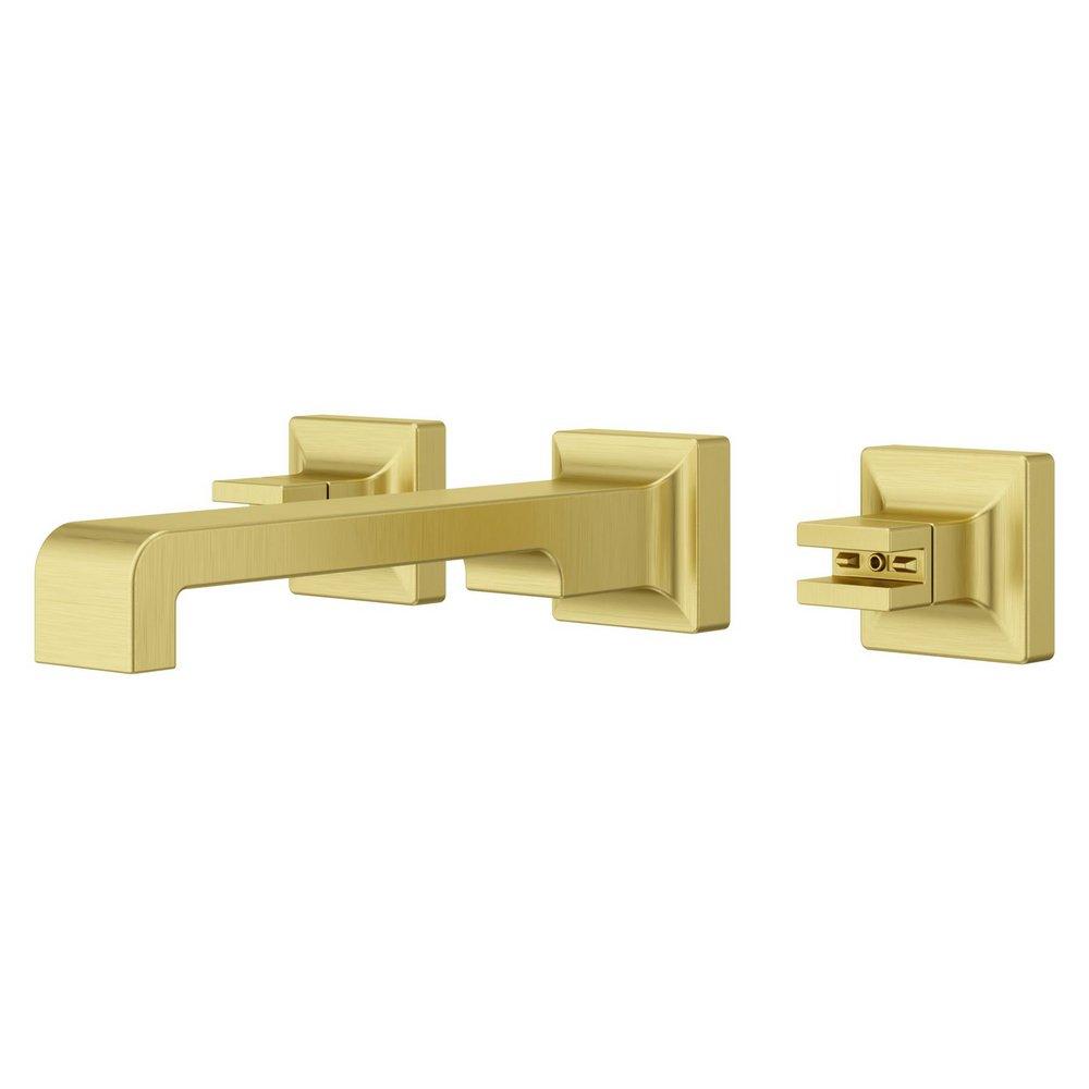 Two Handle Widespread Bathroom Sink Faucet in Brushed Gold (Handles Sold Separately) 
