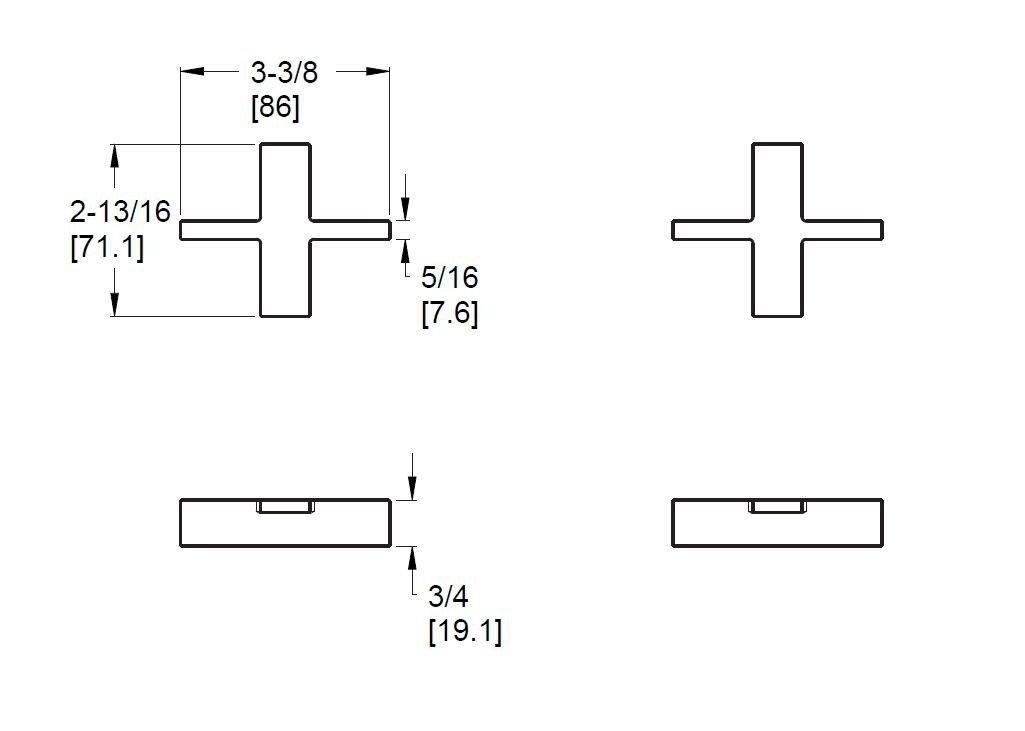 VERVE CROSS HDL KIT FOR W/SPRD RT & TSTC SHOWER IN BRUSHED GOLD 