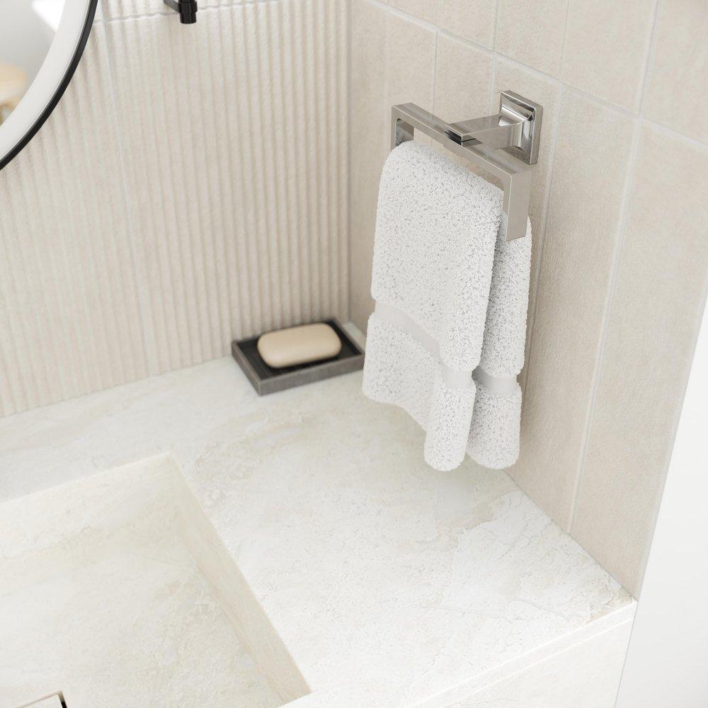 VERVE TOWEL RING IN POLISHED CHROME 