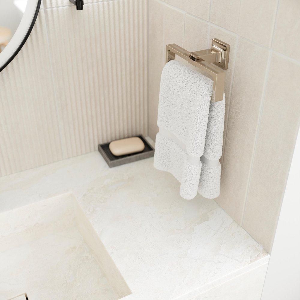 VERVE TOWEL RING IN POLISHED NICKEL 