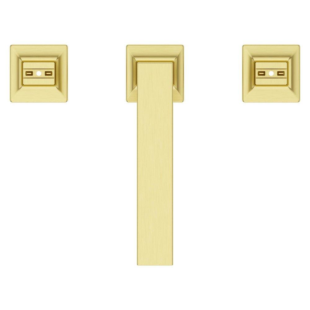 Two Handle Widespread Bathroom Sink Faucet in Brushed Gold (Handles Sold Separately) 