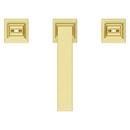 Two Handle Widespread Bathroom Sink Faucet in Brushed Gold (Handles Sold Separately) 