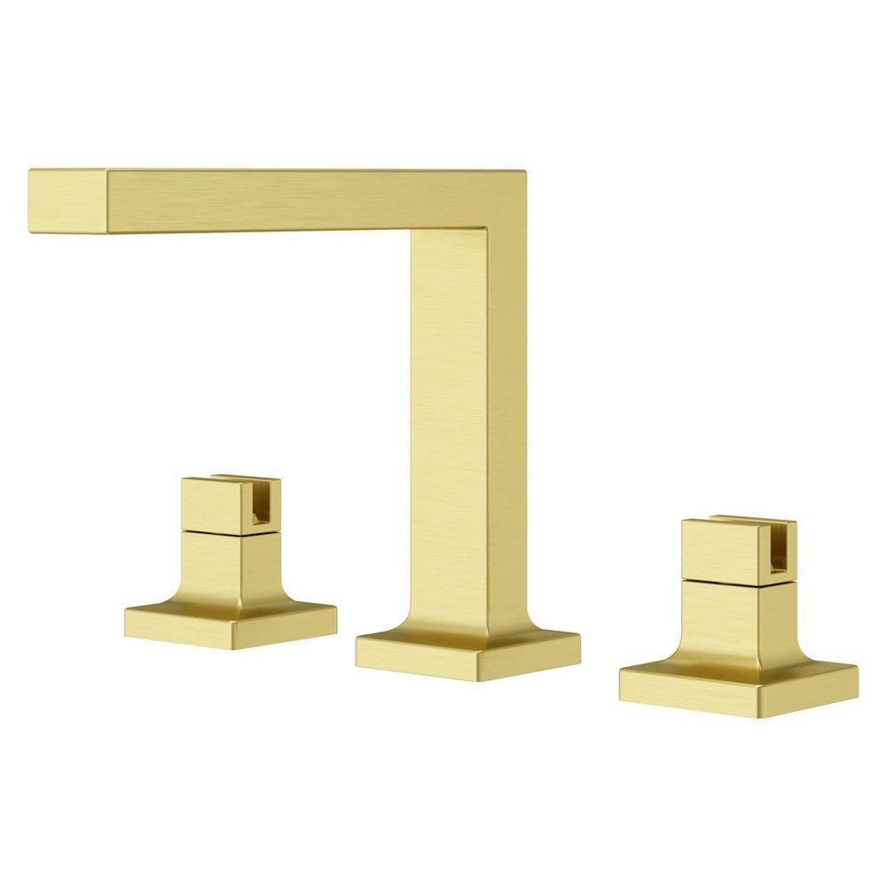 Two Handle Widespread Bathroom Sink Faucet in Brushed Gold (Handles Sold Separately) 