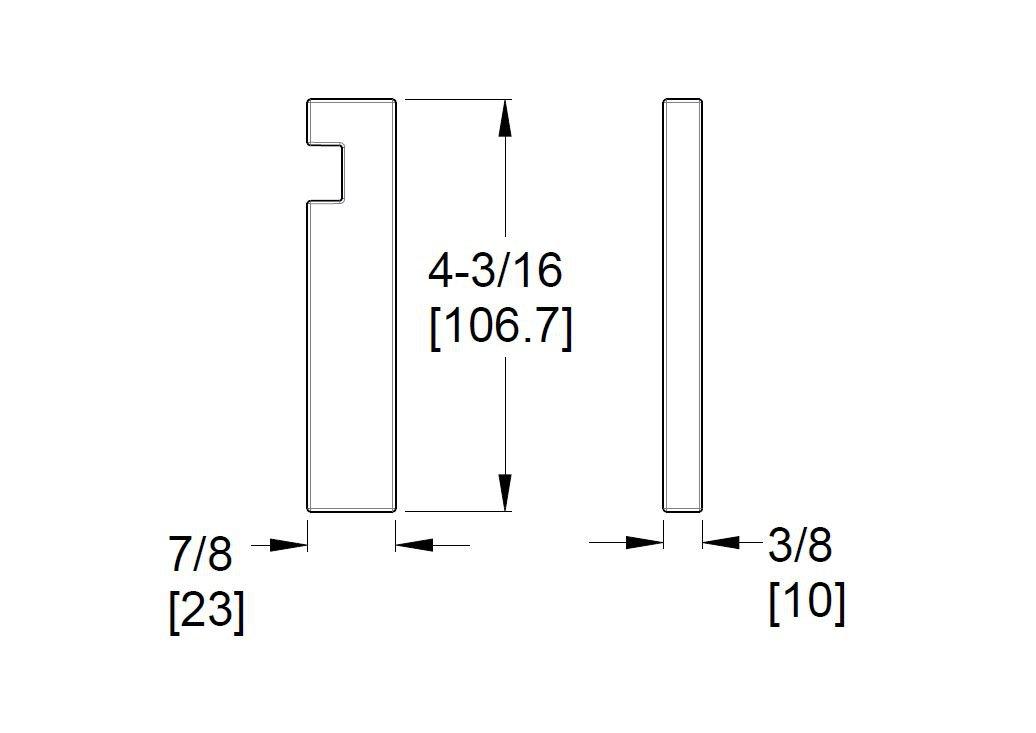 VERVE TRIM HDL IN BRUSHED GOLD 