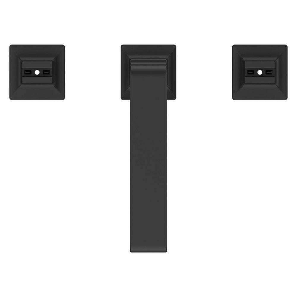 Pfister Matte Black Two Handle Widespread Bathroom Sink Faucet 