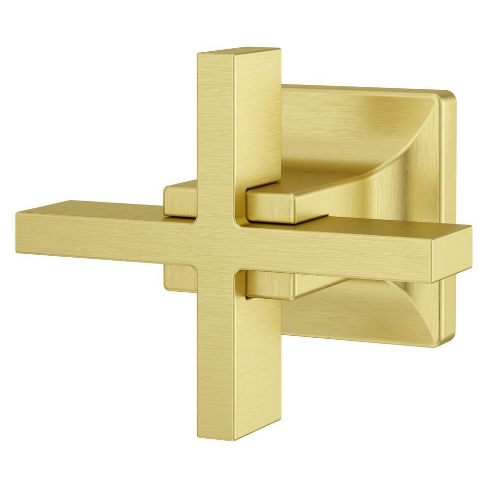 VERVE CROSS ROBE HOOK IN BRUSHED GOLD 