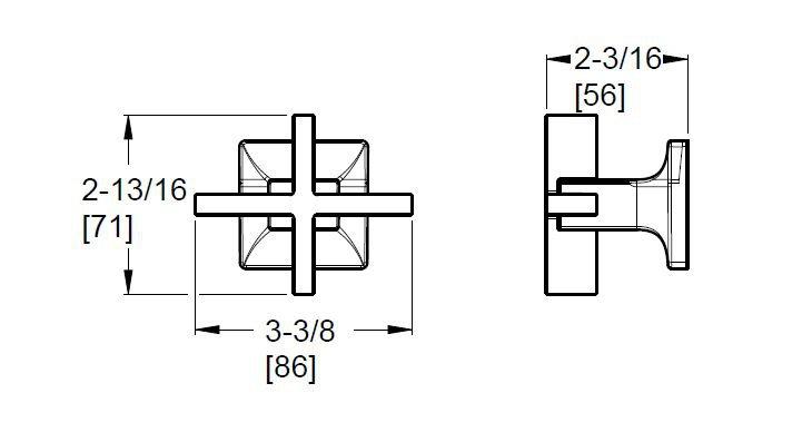 VERVE CROSS ROBE HOOK IN BRUSHED GOLD 