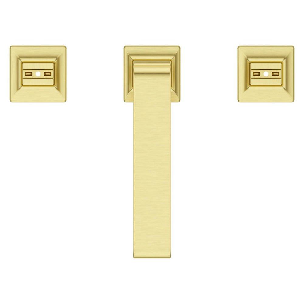 Two Handle Widespread Bathroom Sink Faucet in Brushed Gold (Handles Sold Separately) 