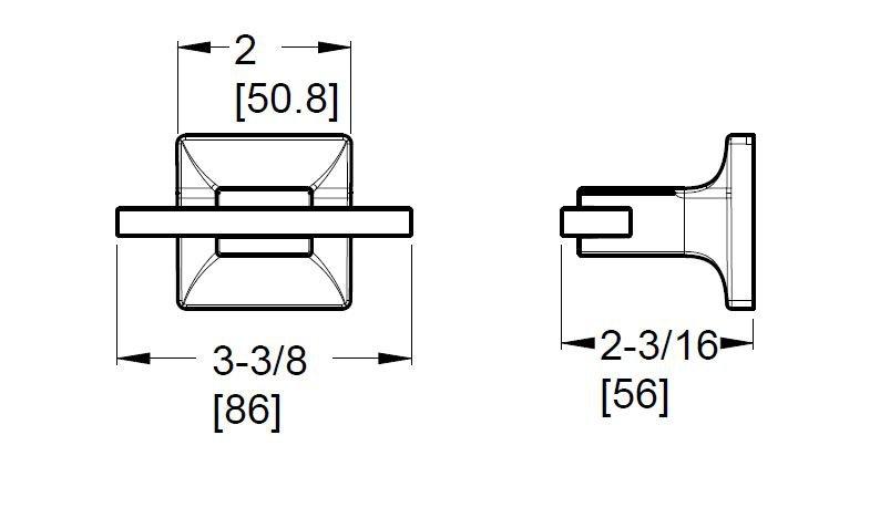 VERVE STRAIGHT ROBE HOOK IN POLISHED NICKEL 