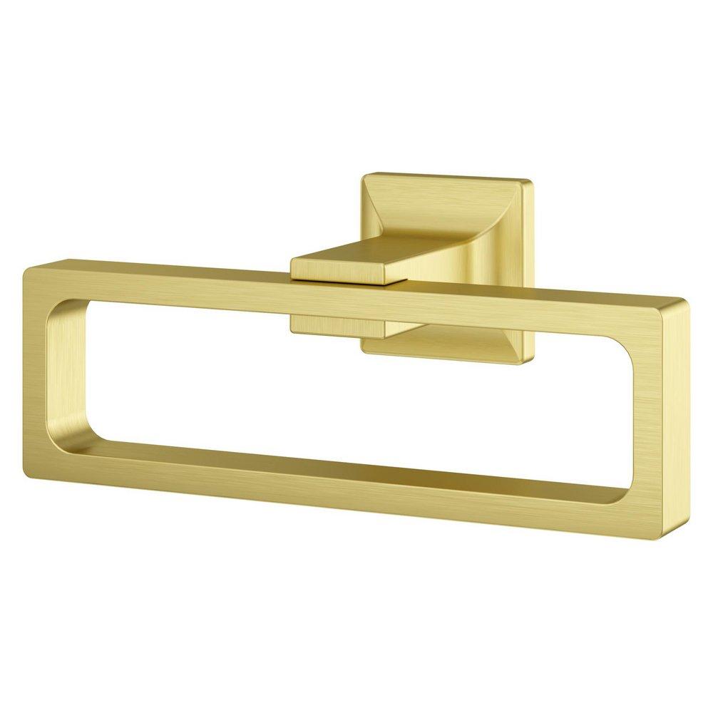 VERVE TOWEL RING IN BRUSHED GOLD 