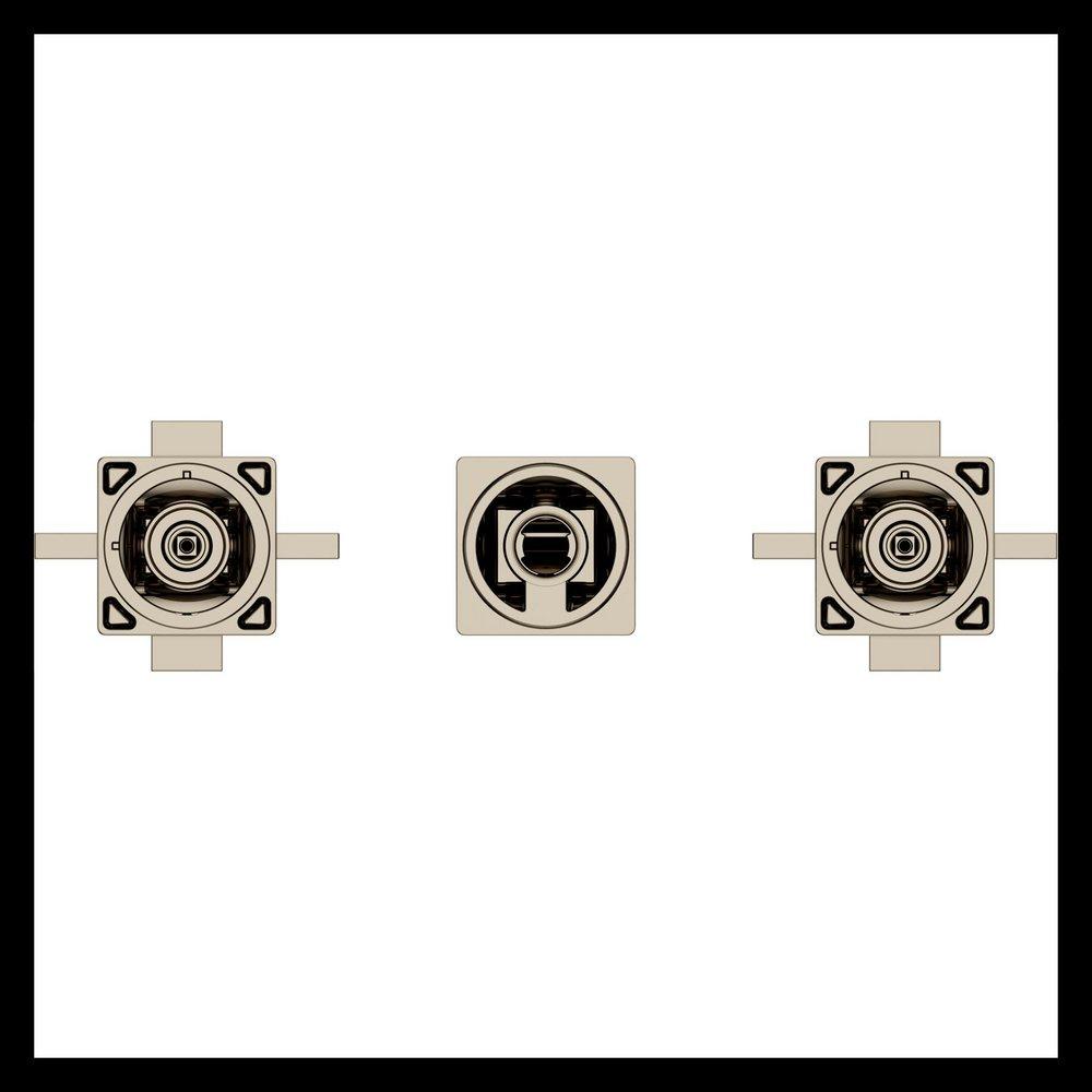 VERVE 2-HANDLE 8 IN. W/SPRD WALL MOUNT BATHROOM FAUCET WITHOUT HANDLES WITH RIBBON SPOUT IN POLISHED NICKEL 