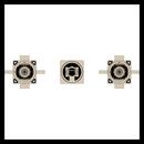 VERVE 2-HANDLE 8 IN. W/SPRD WALL MOUNT BATHROOM FAUCET WITHOUT HANDLES WITH RIBBON SPOUT IN POLISHED NICKEL 