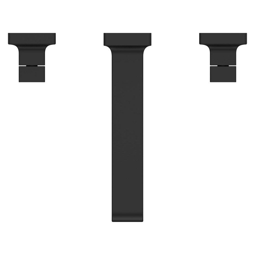 Two Handle Widespread Bathroom Sink Faucet in Matte Black (Handles Sold Separately) 