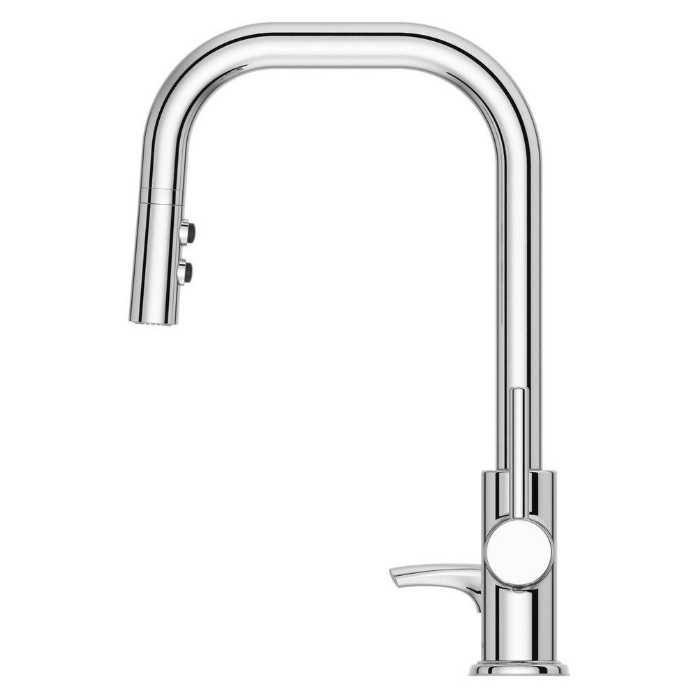 Single Handle Pull Down Kitchen Faucet in Polished Chrome 
