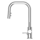 Single Handle Pull Down Kitchen Faucet in Polished Chrome 