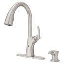 Pfister Spot Defense Stainless Steel Single Handle Pull Down Kitchen Faucet 