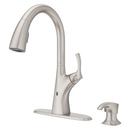 Single Handle Pull Down Kitchen Faucet in Spot Defense Stainless Steel