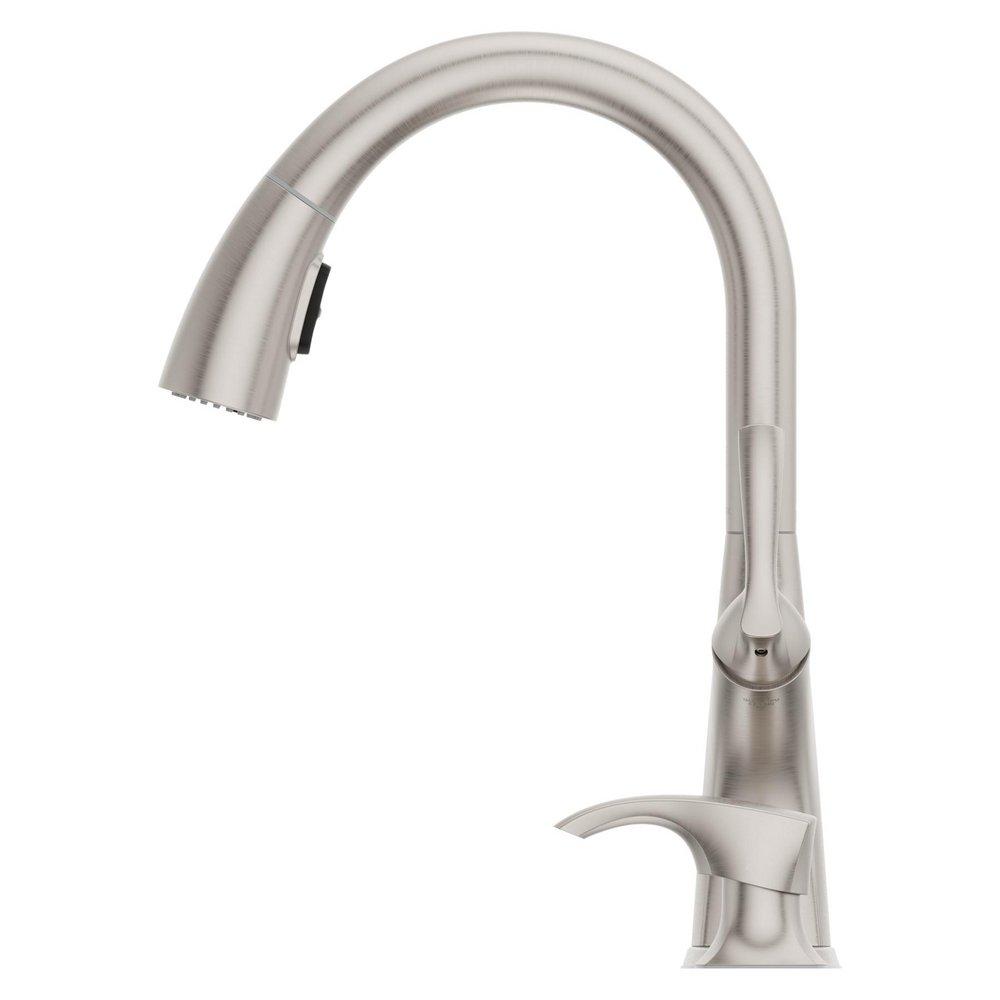 Pfister Spot Defense Stainless Steel Single Handle Pull Down Kitchen Faucet 