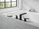 Two Handle Roman Tub Faucet in Matte Black 