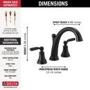 Delta Faucet Matte Black Two Handle Roman Tub Faucet (Trim Only) 