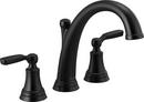 Delta Faucet Matte Black Two Handle Roman Tub Faucets (Trim Only) 