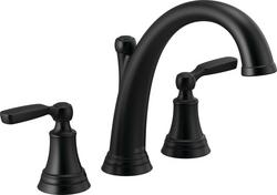 Two Handle Roman Tub Faucet in Matte Black (Trim Only)