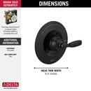 Delta Faucet Matte Black Single Handle Pressure Balancing Valve Trim 