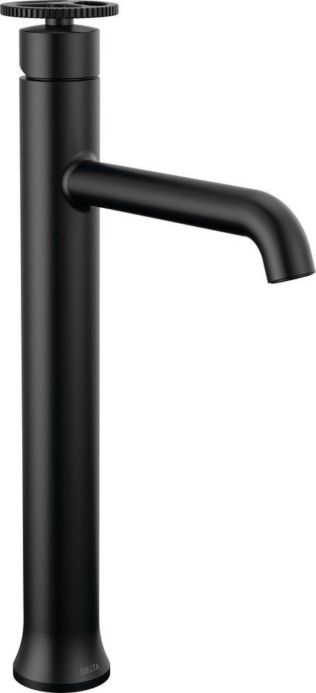 Single Handle Monoblock and Vessel Filler Bathroom Sink Faucet in Matte Black 
